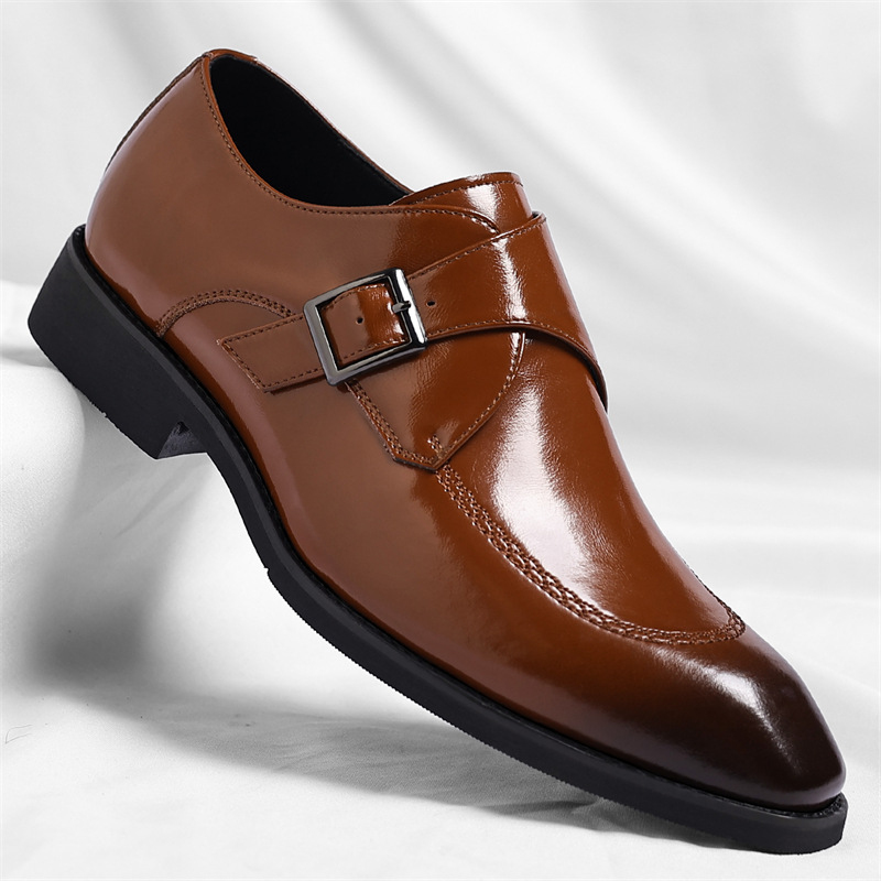Monk Strap Shoe - Men's Business Plus Size Formal Leather
