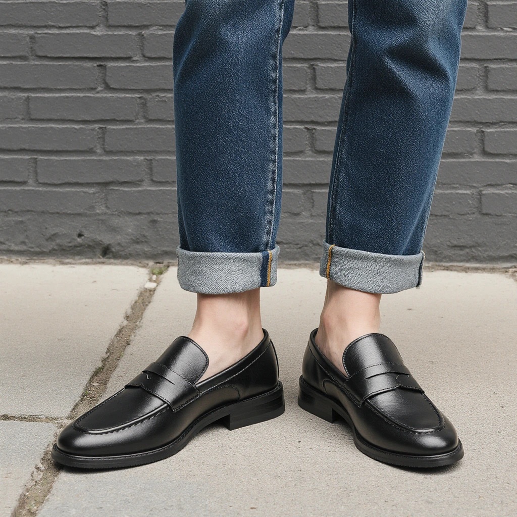 Men's Black Penny Loafers Clas - Men Shoes Boss recension och pris
