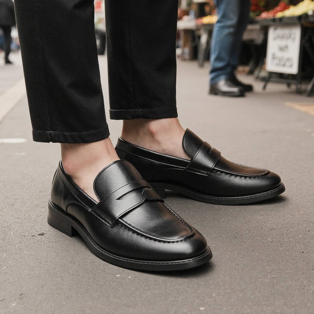 Men's Black Penny Loafers Clas - Men Shoes Boss recension och pris
