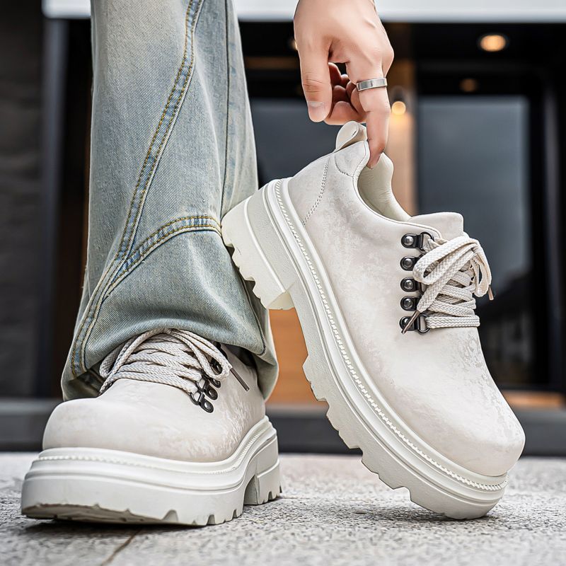 Winter Men Retro British Style - Men'S Shoes With Height Increase recension och pris
