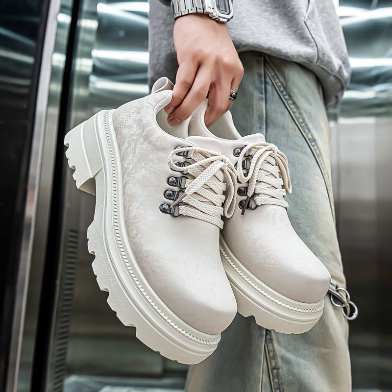 Winter Men Retro British Style - Men'S Shoes With Height Increase recension och pris