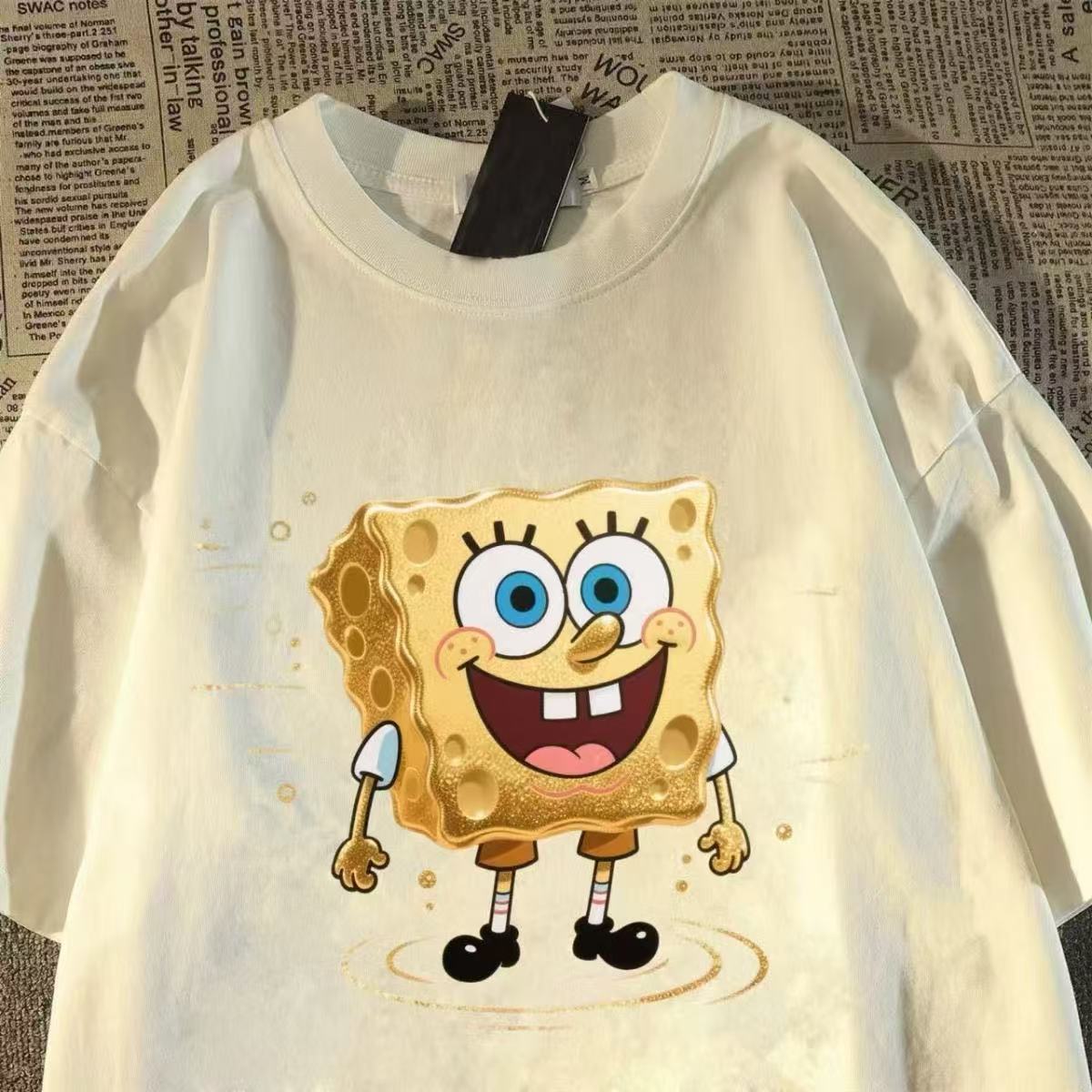 Vintage SpongeBob Print T‑Shir - Men'S Shoes For Crews recension och pris