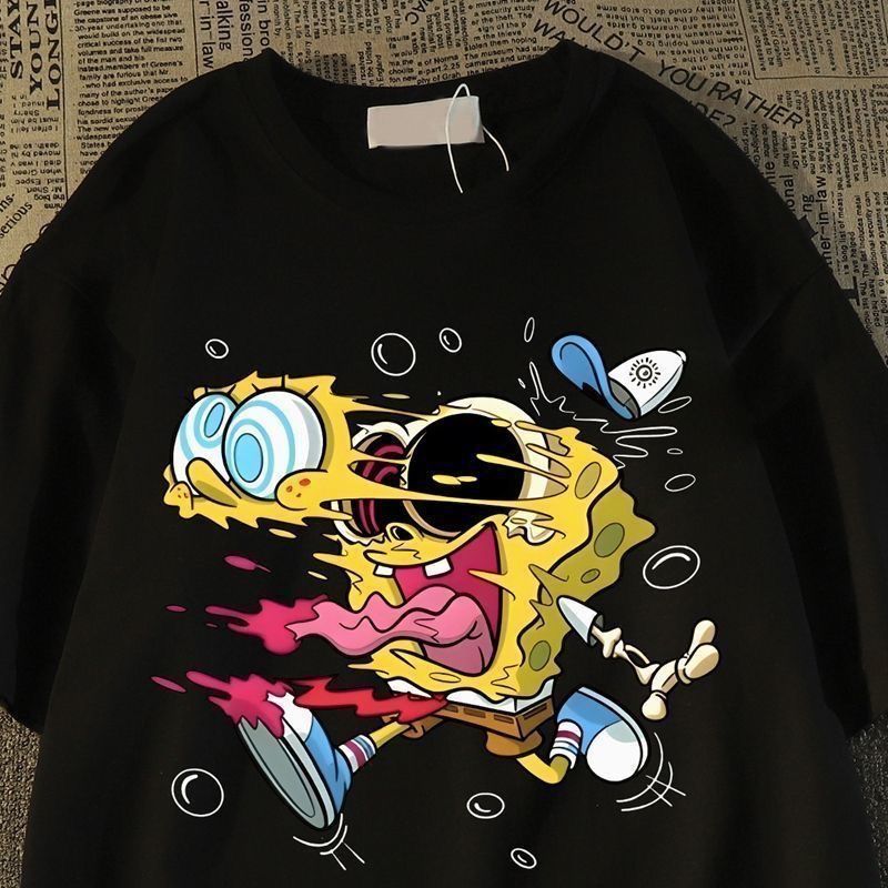 Vintage SpongeBob Print T‑Shir - Men'S Shoes For Crews recension och pris