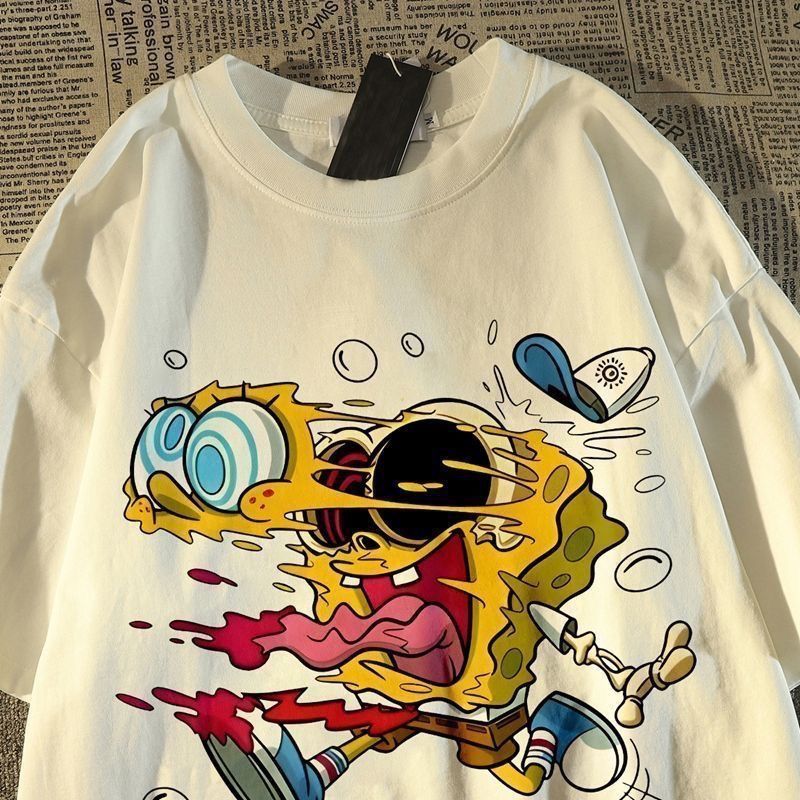 Vintage SpongeBob Print T‑Shir - Men'S Shoes For Crews recension och pris