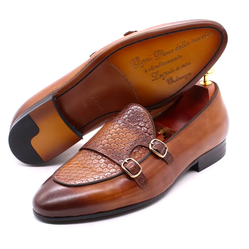 Men's Genuine Leather Loafers  - Monk Strap Shoe recension och pris