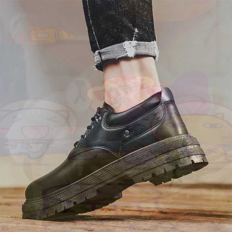 Dark Natural Leather Fashion T - Men Shoes Name recension och pris