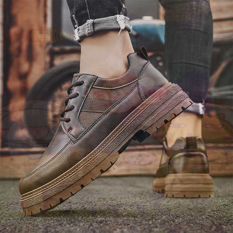 Dark Natural Leather Fashion T - Men Shoes Name recension och pris