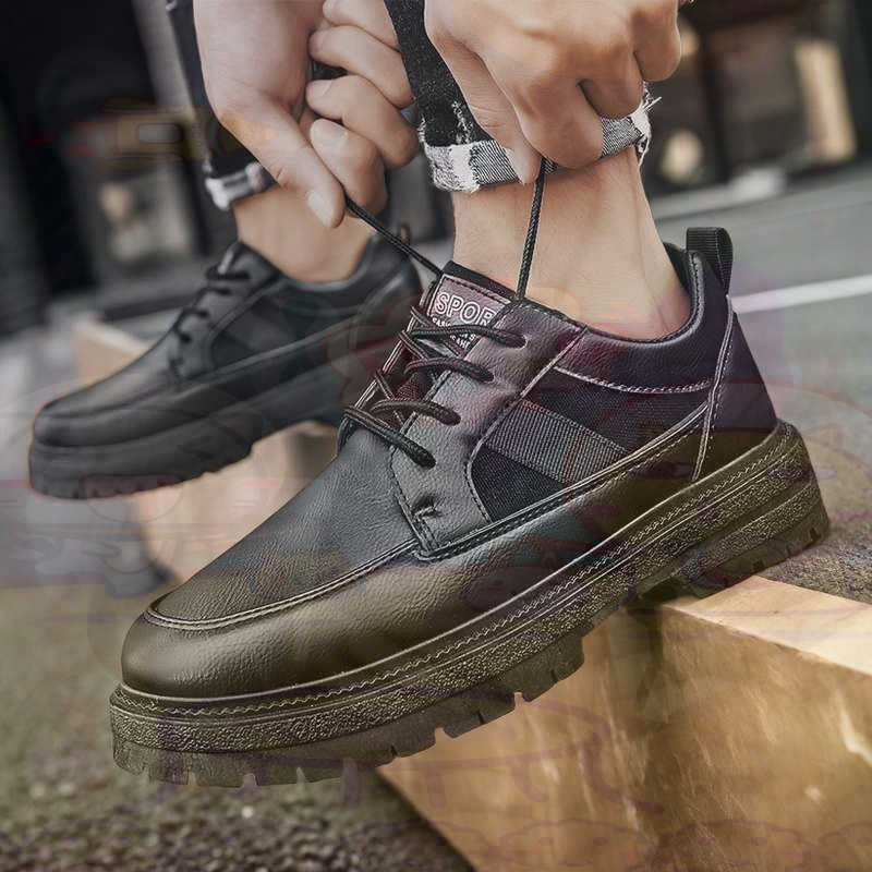 Dark Natural Leather Fashion T - Men Shoes Name recension och pris