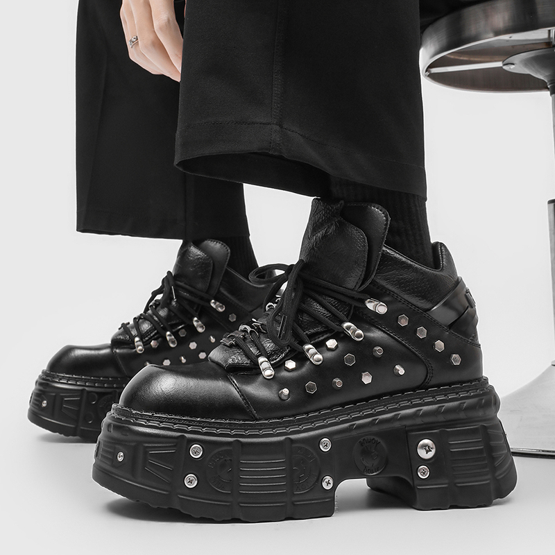 New Gothic Punk Men's Platform - Men'S Shoes With Height Increase recension och pris