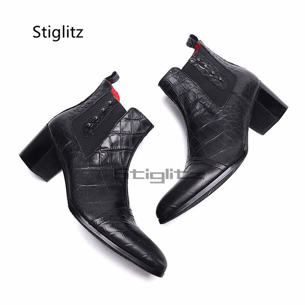 Retro High Heels Chelsea Boots - Men Shoes Size 11 recension och pris