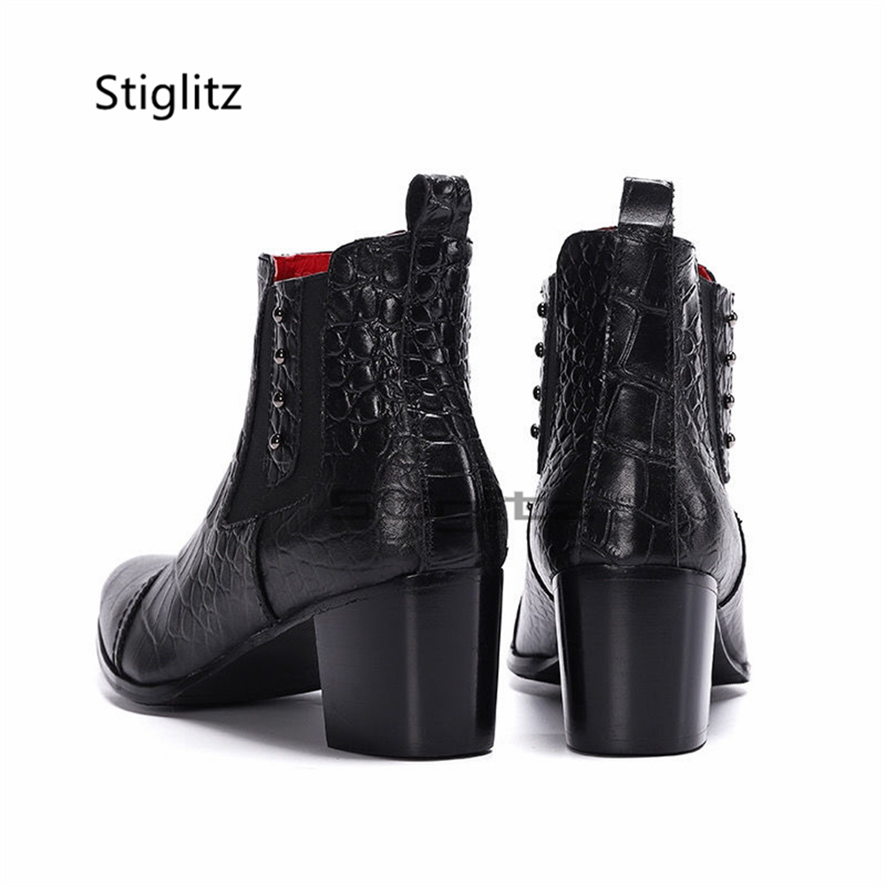 Retro High Heels Chelsea Boots - Men Shoes Size 11 recension och pris