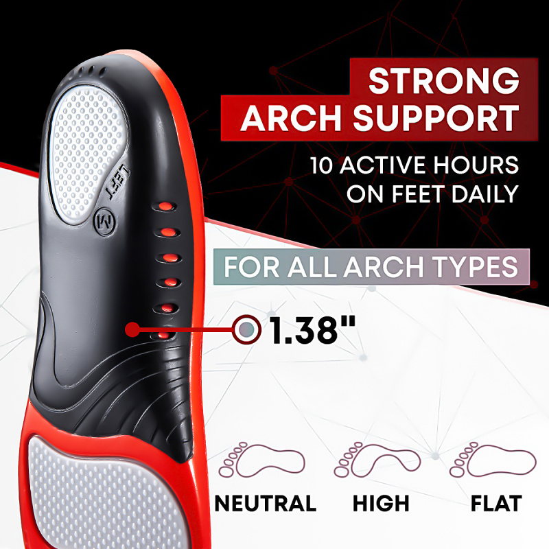 Premium Silicone Gel Insoles f - Men'S Shoes For Plantar Fasciitis recension och pris