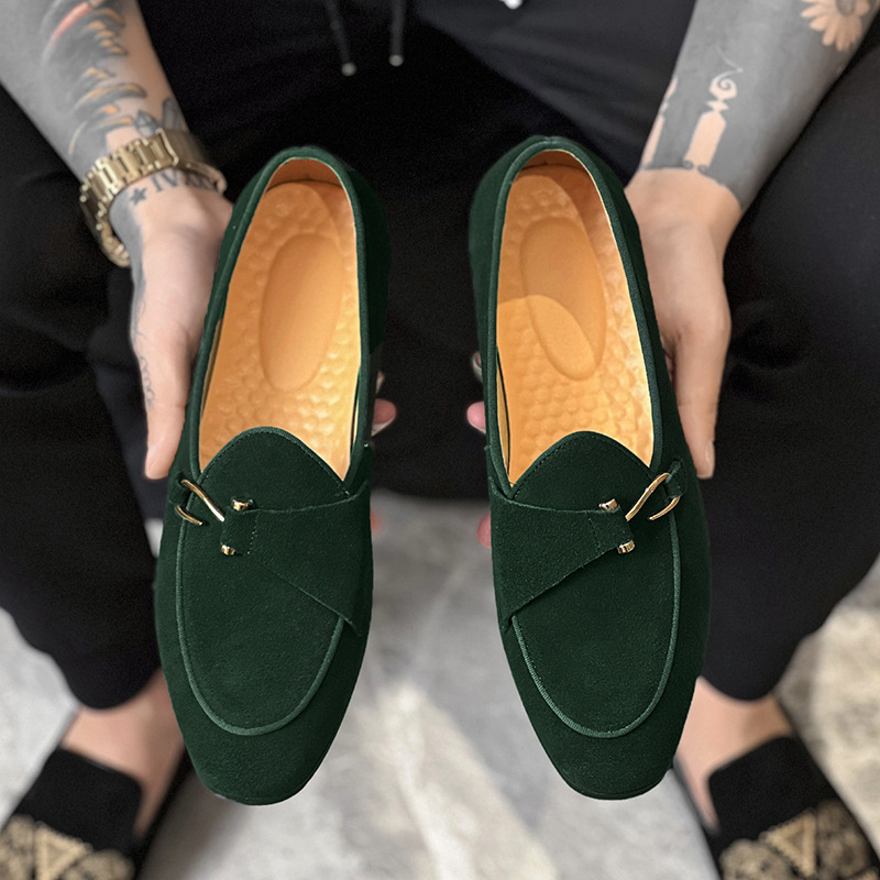 New Mens Trendy Pointed Suede  - Monk Strap Shoe recension och pris